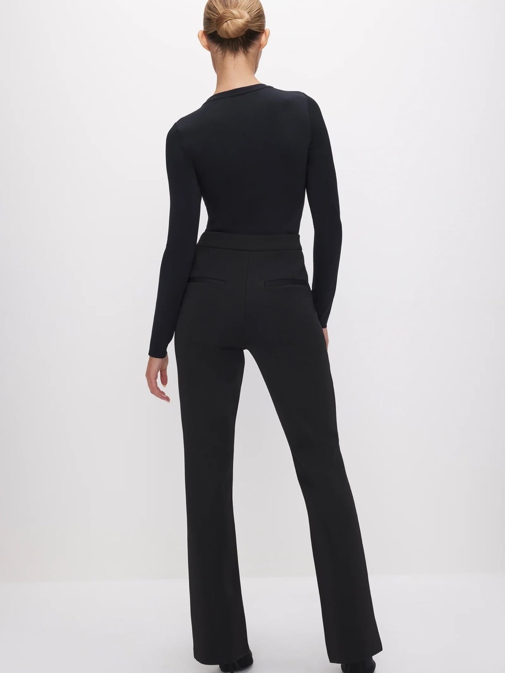 Good American Scuba Boss Straight Trouser Black Size 8 - Picture 2 of 11